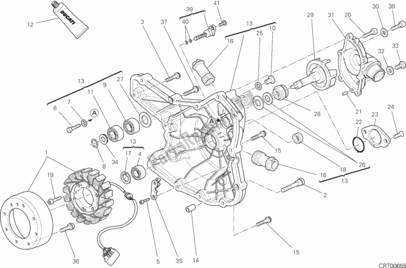 All parts for the Generator Cover of the Ducati Hypermotard SP USA 821 2015